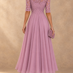 Abella Lace and Chiffon Dress