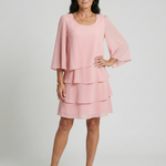 Della | Layered Flare Sleeve Knee Length Dress