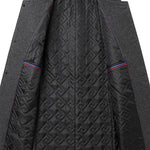 KZZ Men's Solid Color Overcoat, Elegant, Casual, Comfortable Long-Sleeved Button-Down Jacket