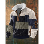 Ethan | Fleece-Lined Zip Turtleneck Sweater