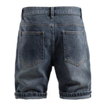 Lucien Herringbone Denim Shorts