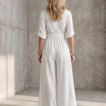 Wanda™ | Cross Front Wide Leg Jumpsuit