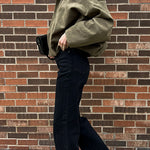 Margovil Lapel Zip Up Trendy Bomber Jacket