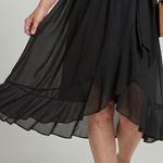 Keziah | Short Sleeve Wrap Soft Flowing Hem Midi Dress