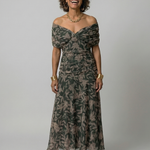 Calen | Off Shoulder Flow Midi Dress
