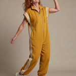 Lark™ | Zip Front Stripe Panel Jumpsuit