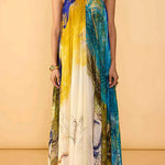 Halter Neck Sleeveless Printed Dress