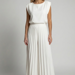 Bianca Moretti | Elegant Pleated Jumpsuit For Women