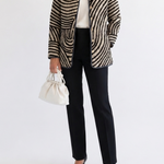 Inaya | Retro Hand-Drawn Circle Design Quilted Jacket