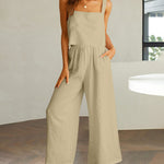 Nadorine 2 Piece Outfits Square Neck Tank Crop Top Wide Leg Pants Matching Lounge Set Tracksuit