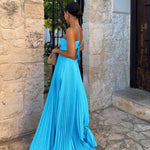 Lily Crompton | Pleated Halter Maxi Dress For Women