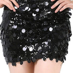 Shiny Sequin Bodycon Mini Skirt