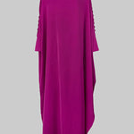 H-Line Loose Buttoned Solid Color Maxi Dresses