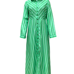 Stylish Long Sleeves Striped Lapel Collar Maxi Dresses
