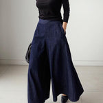 Loose Wide-Leg Empire Jean Pants