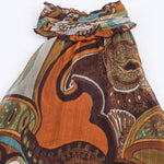 Retro Paisley Halter Neck Asymmetrical Top