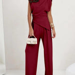 Lrregular Sleeveless Casual Two-piece Set
