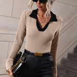 Nadorine Bell Sleeve Lapel Sweater