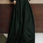 Loose Wide Leg Elasticity No Belt Pockets Solid Color Casual Pants Bottoms Trousers