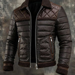 Cecilia | Brown Quilted Jacket with Cozy Sherpa Collar