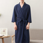 Comfortable Solid Bandage Thin Pajama Robe