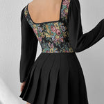 Sexy Long Sleeve Print Drawing Vest