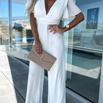 Devoted To You Bell Sleeve High Waist Jumpsuit