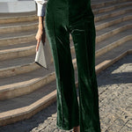 Elegant Solid Patchwork High Waist Speaker Solid Color Bottoms(5 Colors)