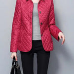 Women's Cotton Blend Slim Fit Jacket for Autumn and Winter