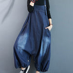 Simple Denim Buttoned Overalls&Dress