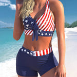 High Cut Bikini Sets Swimsuits with Short 2 Piece Swimwear Color Block Bathing Suits