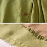 Simple Casual Loose Elasticity Ramie Cotton Skirt