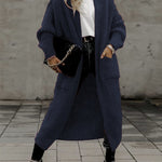 Loose Solid Open Front Pocket Cardigan