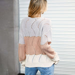 Nadorine Colorblock V-Neck Sweater