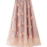 Mesh embroidery heavy industry skirt large size gauze skirt