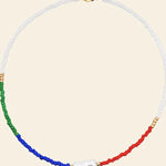 Sally Rainbow Millet Beads Pearl Necklace Set