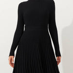 Pleated Knitted Mini Dress