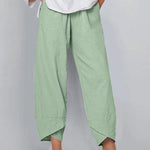 Solid Color Simple Casual Ankle Pants