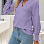 Nadorine Long Sleeve T-Shirt Solid O Neck Elastic Tops for Women Casual Work Office Loose Fit 2026 | Under $40