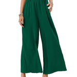 Simple Wide Leg Loose Elasticity Casual Pants Bottoms