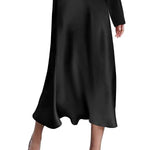 Satin midi skirt