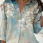 Printed Long Sleeve Lapel Casual Fashion Shirt
