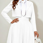 Long Sleeves Skinny Solid Color Notched Collar Blazer Outerwear