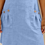 Susan | Cotton Linen Dress with Half-Zip