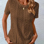 Nadorine Women's Casual Loose Fit Short Sleeve T-shirts Blouse