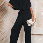 One-shoulder fashion off-the-shoulder jumpsuit