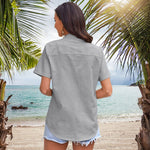Short Sleeve Blouses Lightweight Loose Top - Nadorine (Us Only)