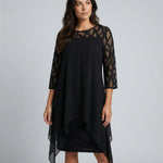 Ava Harrington | Mesh Sleeve Cape Mini Dress For Women