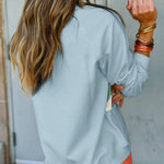 Apricot Rainbow Colorblock Pullover Sweatshirt