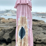 Ruffled Handmade Batik Maxi Dress